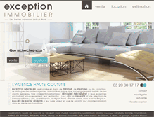 Tablet Screenshot of exception-immo.com